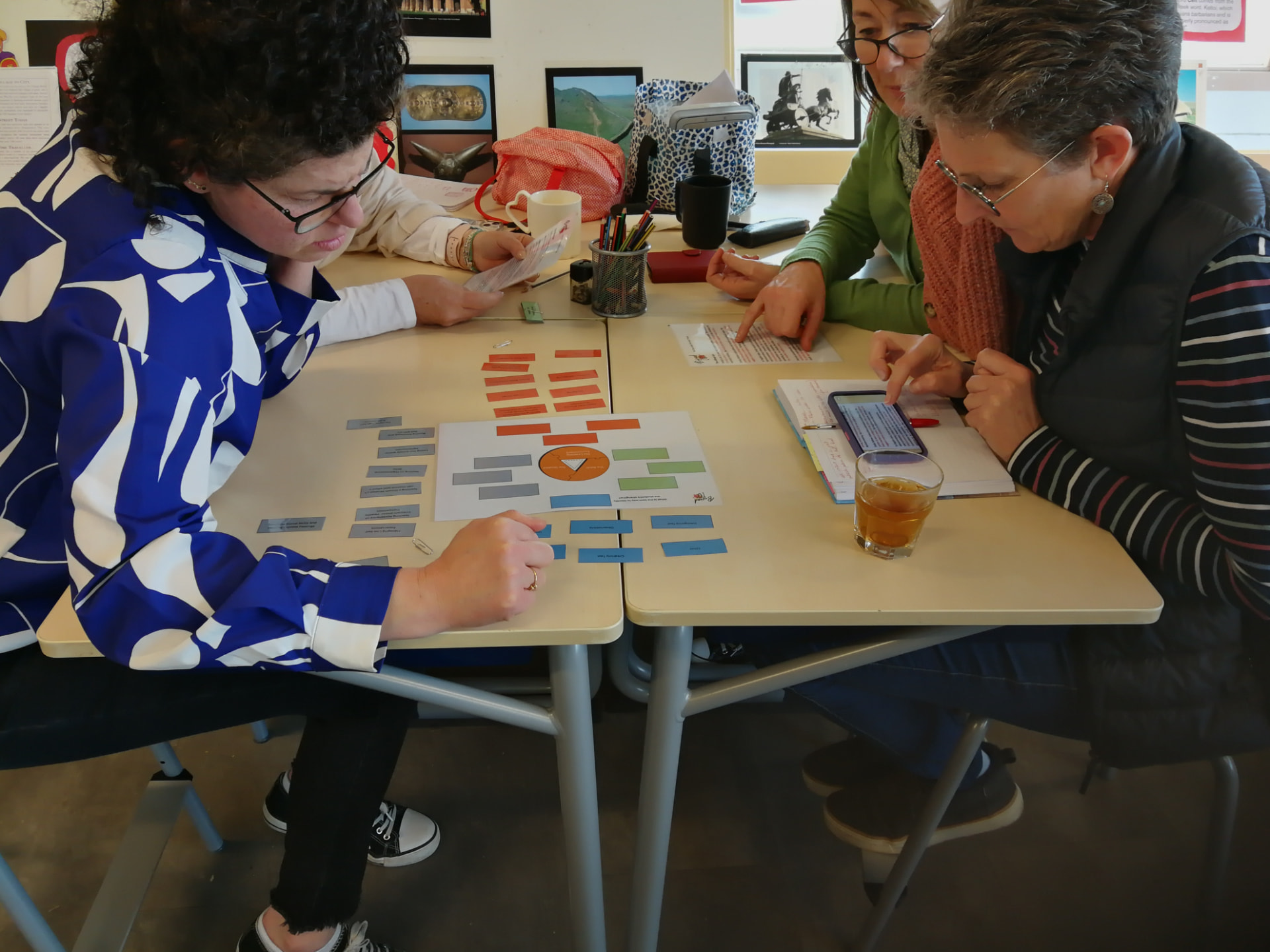 Teachers working together with Limitless materials